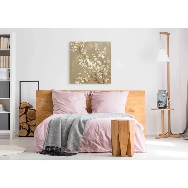 Epic Graffiti &White Cherry Blossom II Neutral& by Danhui Nai - Canvas Wall Art, 18x22x18x22