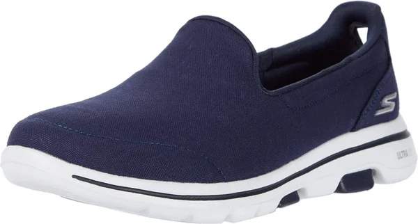 Skechers Women's GOwalk 5 - Fruitful Athletic Shoes, Navy 7.0