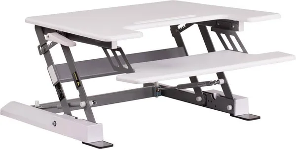 28x22W Sit-Stand Height Adjustable Ergonomic Desk White
