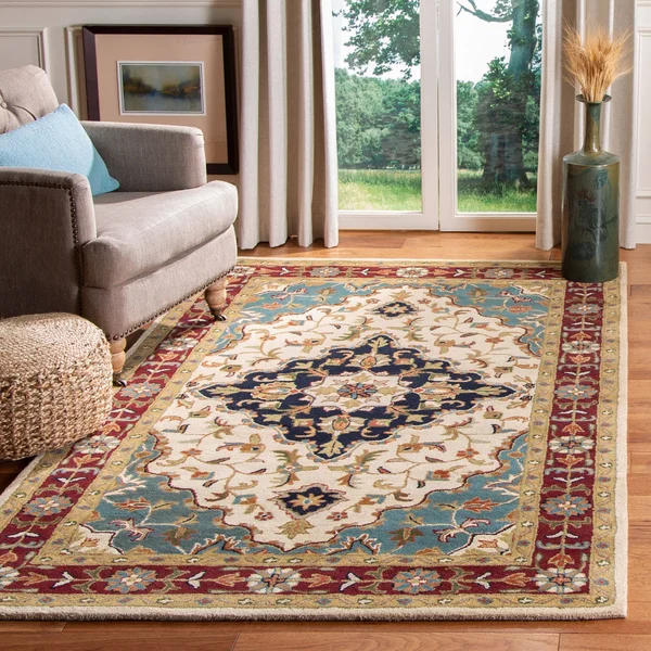 Safavieh Heritage HG760A 8&3x22 x 11&0x22 Ivory, Red Area Rug
