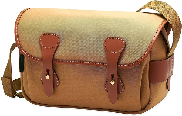 Billingham S3 Shoulder Bag (Khaki Canvas/Tan Leather)
