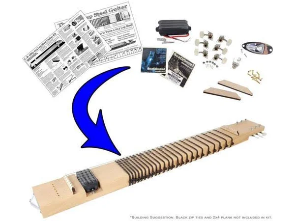 C.B. Gitty 2x4 Lap Steel Kit Natural