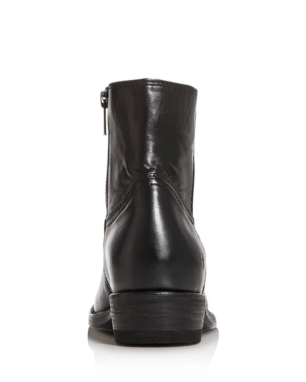 Frye Billy Inside Zip Leather Bootie 8.5, Red