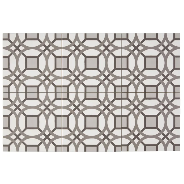 Marazzi Tile Hand-Made Encaustic Look 8x8 Scope White & Brown Decorative Blend (brown/white)