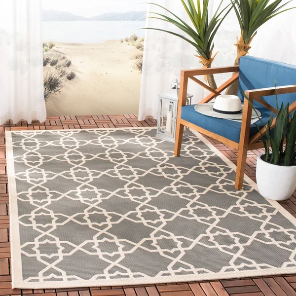 Safavieh Courtyard Area Rug CY6032 Green - Beige, 6& 7x22 x 6& 7x22 Round