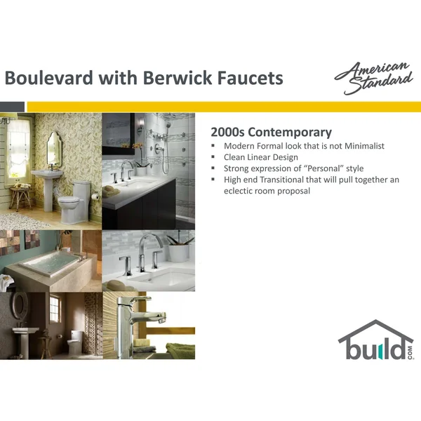 American Standard T430.700.002 Berwick Lever Handle On/Off Volume Control Valve Trim (Chrome)
