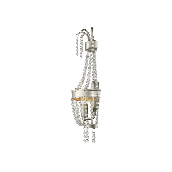 Livex Lighting 51872-91 Valentina 1 Light Wall Sconce, Brushed Nickel
