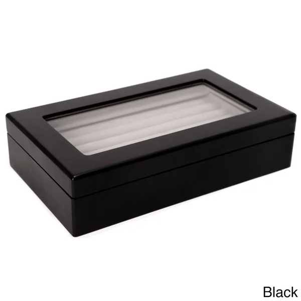 Wood Cufflink Box - Black