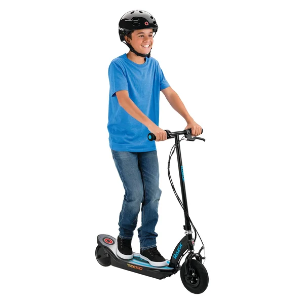 Razor Power Core E100 Electric Scooter with Aluminum Deck - Blue