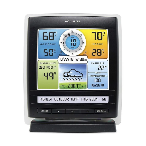 Acurite 01512 Wireless Weather Station with 5-in-1 Weather Sensor: Temperature