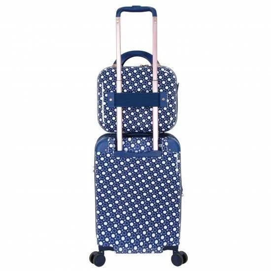 Chariot 2-pc Park Avenue Dotty Luggage Beauty Case Set