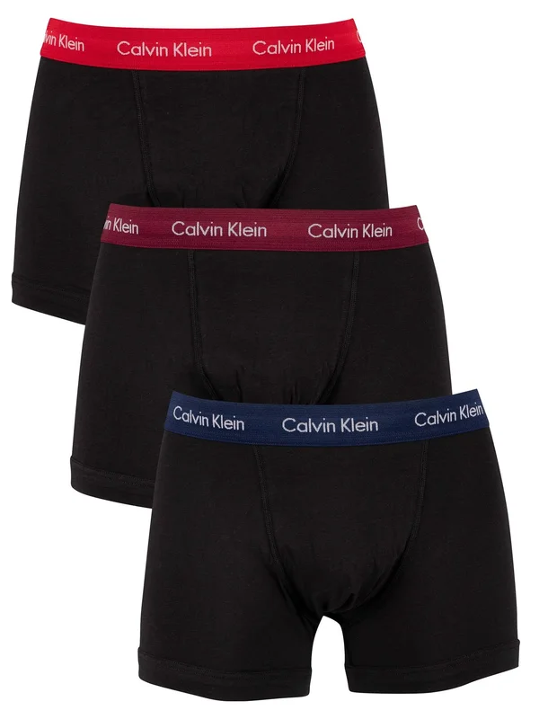 Calvin Klein Underwear 3 Pack Boxer Trunks Black