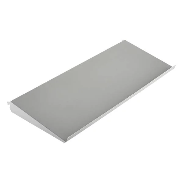 Elfa 3& x 13-3/4x22 Platinum Angled Solid Metal Shelf - Each