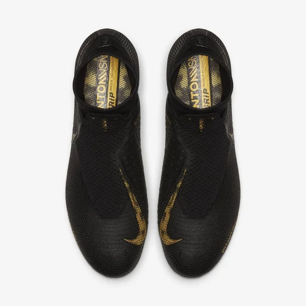 Nike Phantom Vision Elite DF FG Soccer Cleats Black-Gold - 9