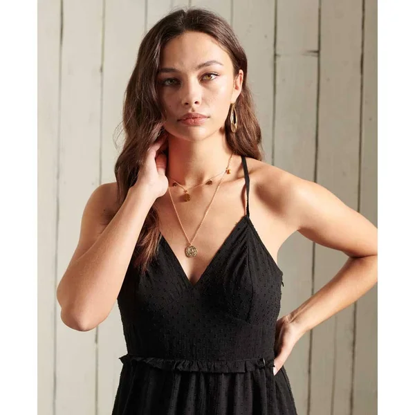 Superdry Margaux Maxi Dress - Black - Maxi Dresses