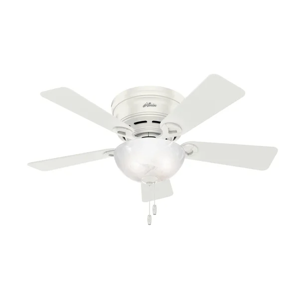 Hunter 52138 42 in. Haskell Fresh White Ceiling Fan with Light