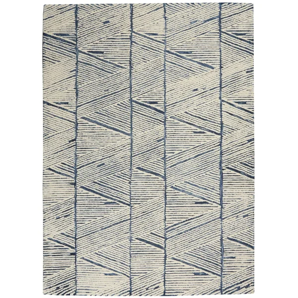 Nourison Vail Textured Wool Area Rug - 2&3x22 x 7&6x22 Runner - Grey/White