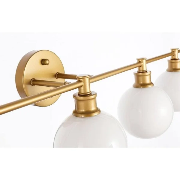 Camille 5-Light Frosted Glass Wall Sconce - Brass LD2327BK