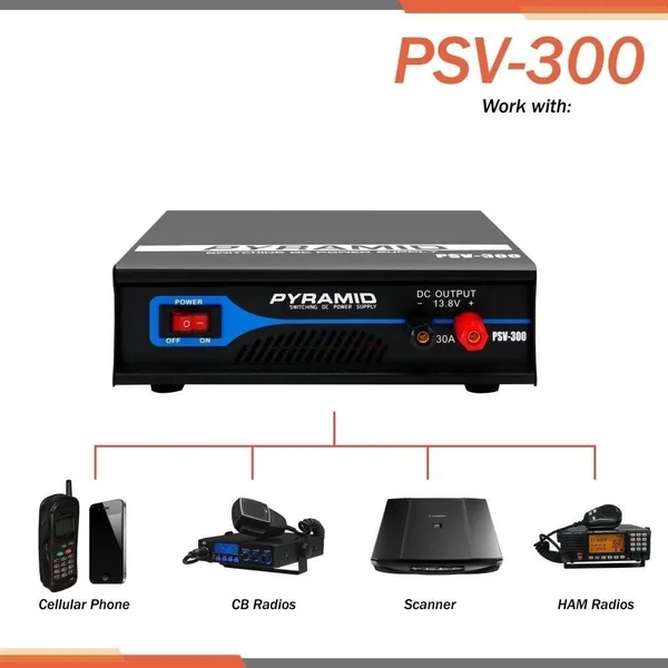 Pyramid Compact Power Supply - AC-to-DC Power Converter, 30 Amp Bench Power