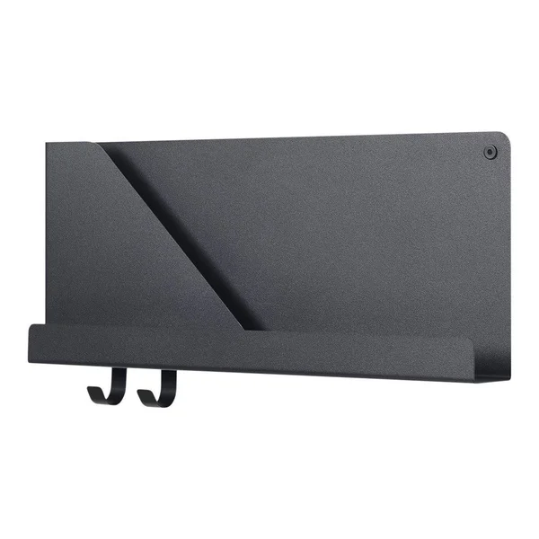 Muuto - Folded Shelves 63 x 16 - 5 cm, Black, 63 x 12.4 x 16.5 cm