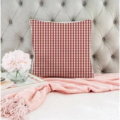 Vannucci Plaid Throw Pillow Gracie Oaks Size: 24x22 x 24