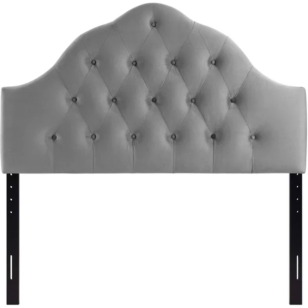 Modway Sovereign Full Diamond Tufted Performance Velvet Headboard Gray