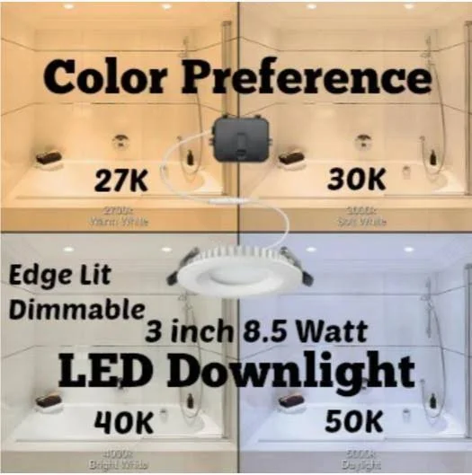 ETI 8inch - 10inch Color Preference Downlight, 0-10V Dimmable 53189111