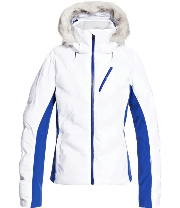 Roxy Women's Snowstorm Snow Jacket, Medium, Bright White