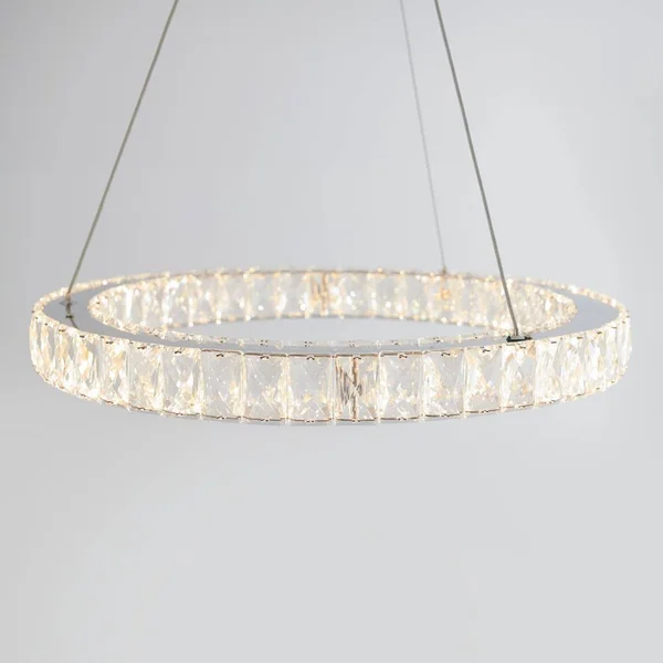 Artika Celebrity 20-Watt Integrated LED Chrome Pendant with Clear Crystals