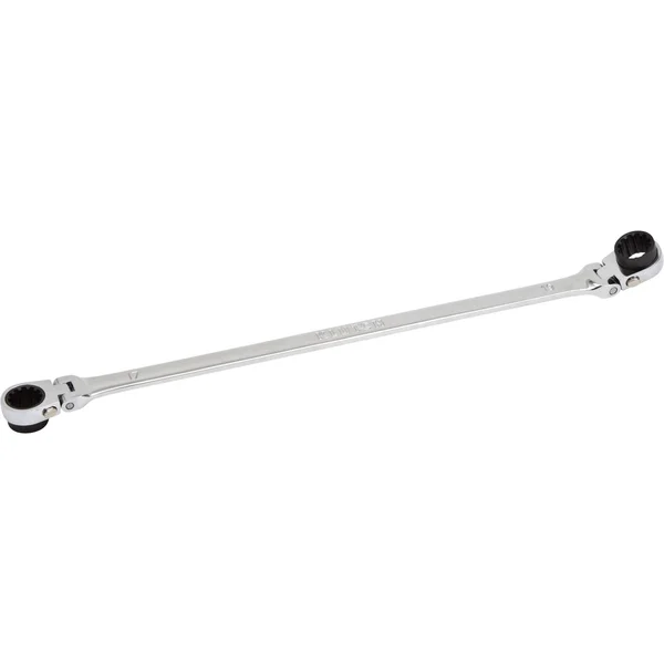 Klutch Extra-Long Spline Drive Flex Ratcheting Wrench - 17mm x 19mm