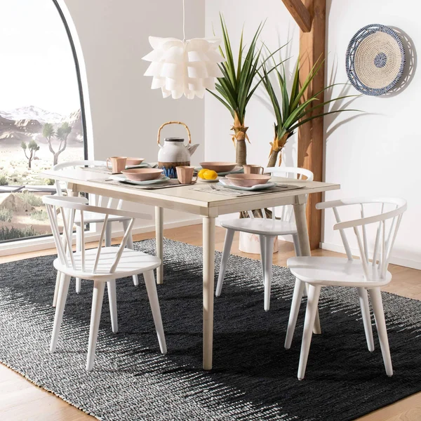 Safavieh Blanchard Curved Spindle Side Chair - Set of 2 White