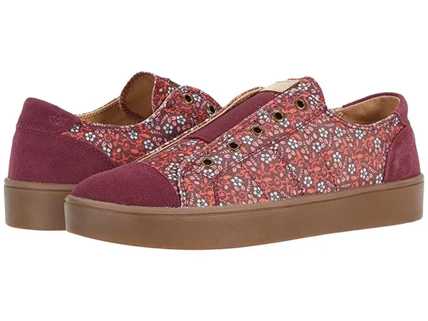 Spenco Orthotic Slip-On Shoes - Malibu Floral, Size 6 Medium, Port