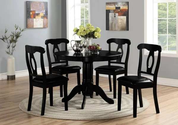 Angel Line 5-Piece Lindsey Dining Set, Black