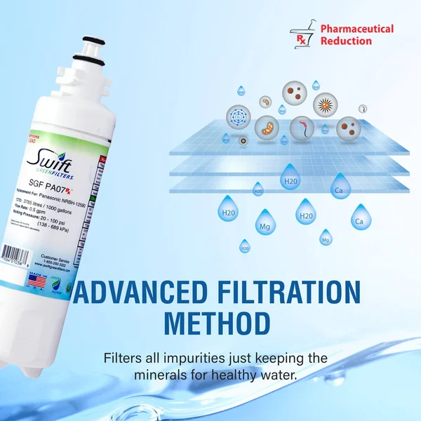 Swift Green Filter Sgf-pa07 RX Pharmaceutical Removal Refrigerator Water Filter 6 Pack