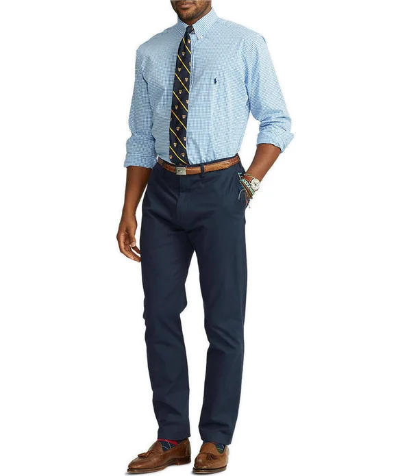 Polo Ralph Lauren Men's Big & Tall Classic-Fit Poplin Shirt - Blue/White Check - Size 2LT