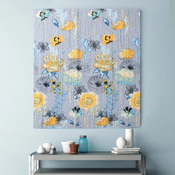 Greenland Home Watercolor Dream Throw Blanket, Gray, 50 x 60 inches