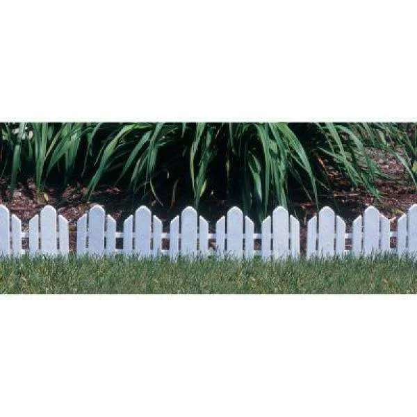 22& Dackers Lawn Border Adirondack Style Flexible Fencing - 22x22 Sections, 12 PC - White - Emsco