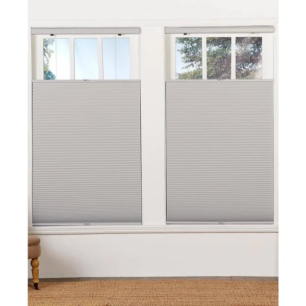 Perfect Lift Window Treatment Cut-to-Width Sterling Gray 1.5in. Cordless Blackout Top Down Bottom Up Cellular Shade - 41.5in. W