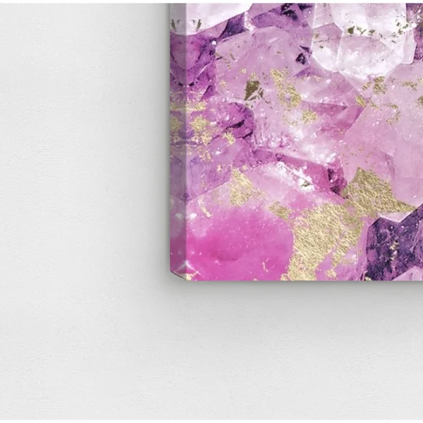 Oliver Gal &Crystal Romance& Abstract Wall Art Canvas Print - Purple, Gold (12 x 12)