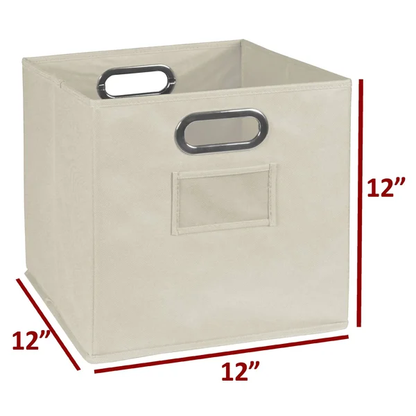 Niche Cubo Storage Set - 6 Cubes and 3 Canvas Bins Truffle/Natural