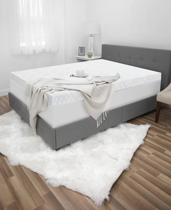 SensorGel Luxury ICOOL 4.5x22 Gel-Infused Memory Foam Twin XL Mattress Topper - White