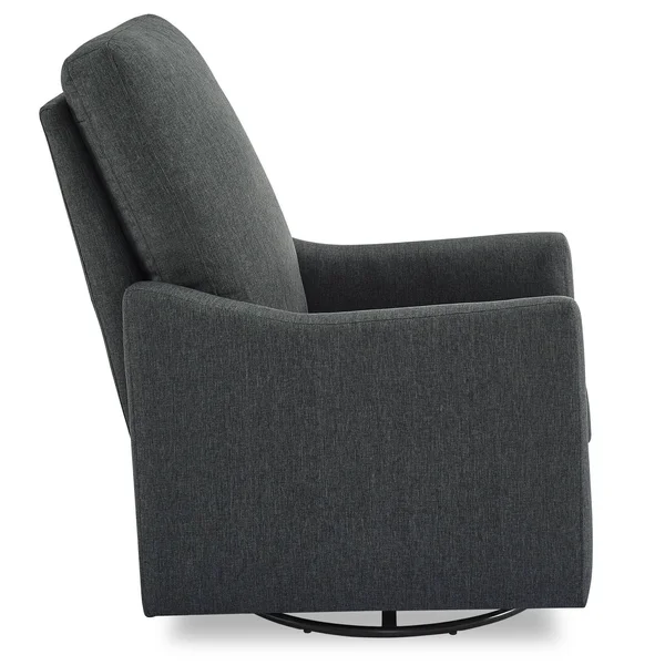 Delta Children Adley Nursery Glider Swivel Chair - Charcoal