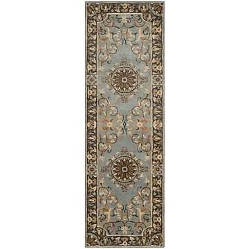 Astoria Grand Latarra Hand Tufted Wool Blue Area Rug, Size: Runner 2&6 inch x 10&