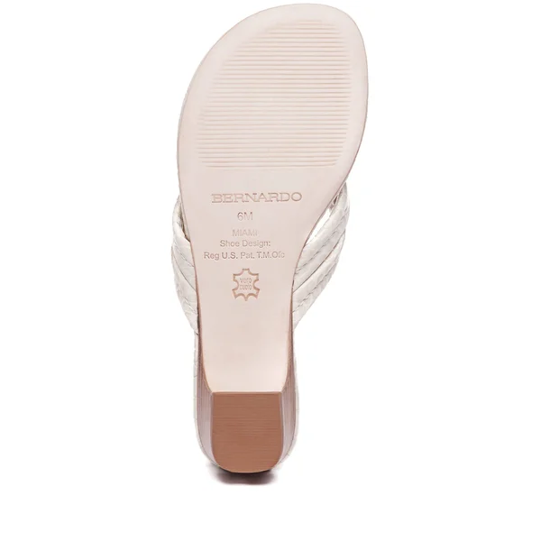 Women's Bernardo Miami Demi Wedge Sandal, Size 8 M - Ivory