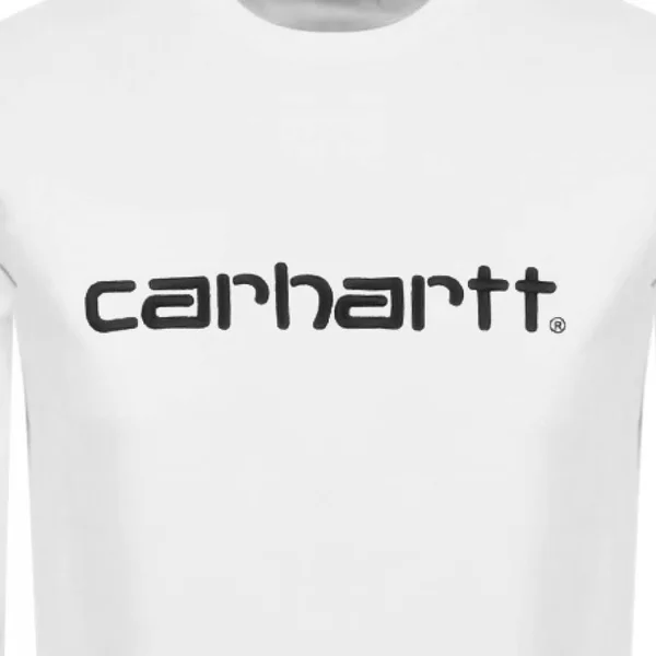Carhartt Logo Sweatshirt - White - Sweatshirts