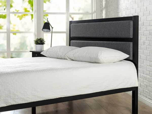 Zinus Jessica Modern Studio Upholstered Metal Headboard Queen