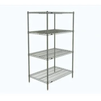 Metro Crash Super Erecta Industrial Wire Shelving Starter Unit - Chrome - Silver - 4/63, 18x30 N326C