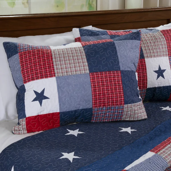 Caroline Plaid Quilt Set (King) Multicolored 3PC - Yorkshire Home
