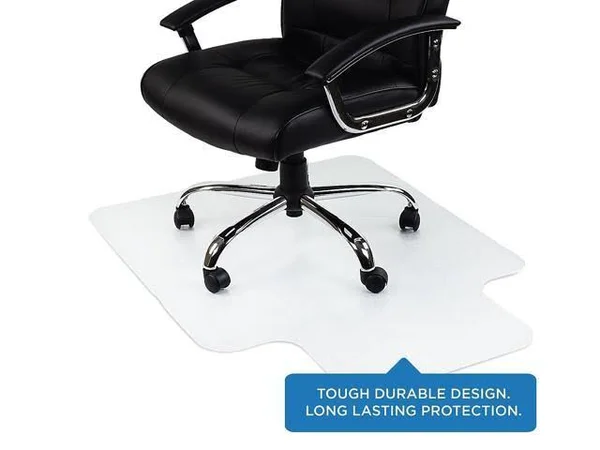 Mount-It! Clear Chair Mat for Carpet - Studded Office Chair Floor Protector, Use in Home or Office, 47? x 35.5?