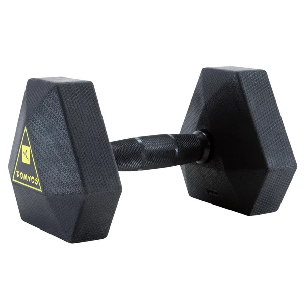 Domyos Weight Training Hex Dumbbell, 22 lbs in Black